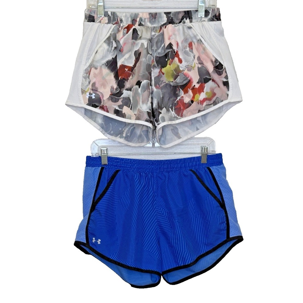 Under Armour Athletic Shorts Womens Size Medium 2 Pair Elastic Drawstring‎ Waist